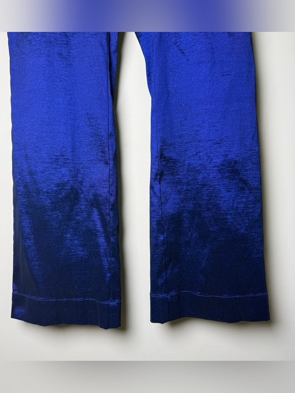 Bitte Kai Rand Pants Cobalt Blue Textured High-Waisted Danish Designer XS Scandi - Picture 3 of 10